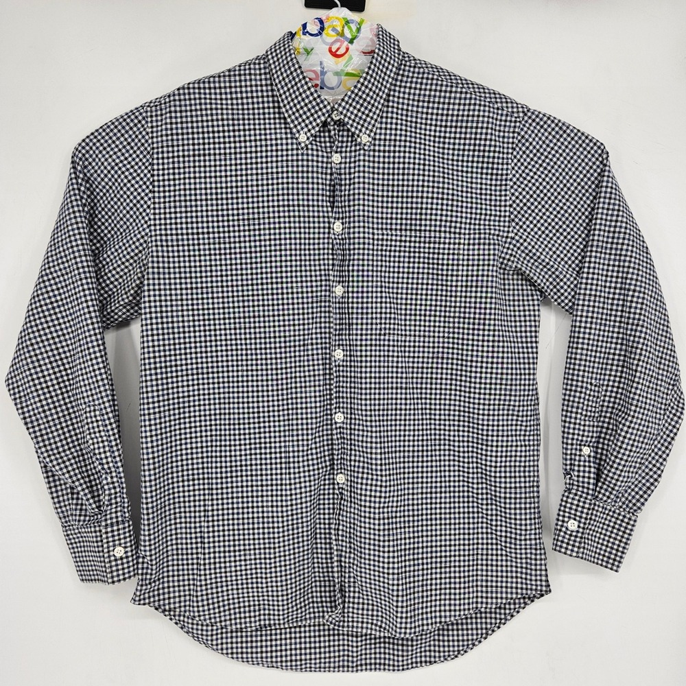 Billy Reid Shirt Mens‎ XL Check Casual Button Up Standard Cut Long Sleeve